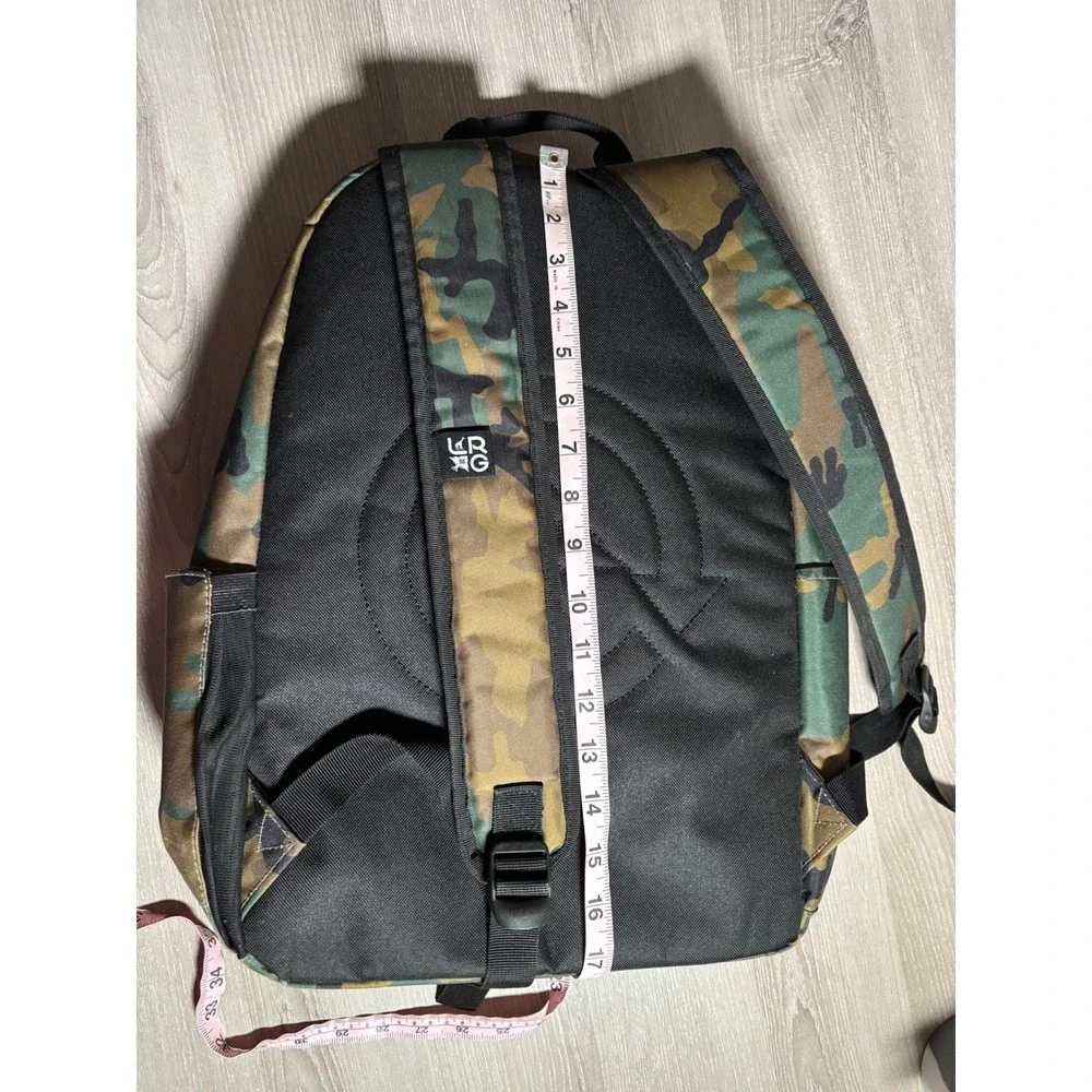 LRG Lifted Research Group Camo Backpack Woodland Camouflage Embroidered Logo Bag
